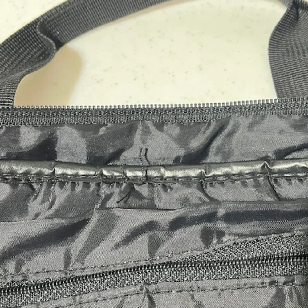 Black RMN Nylon Travel Messenger Laptop Notebook Tote Case Bag